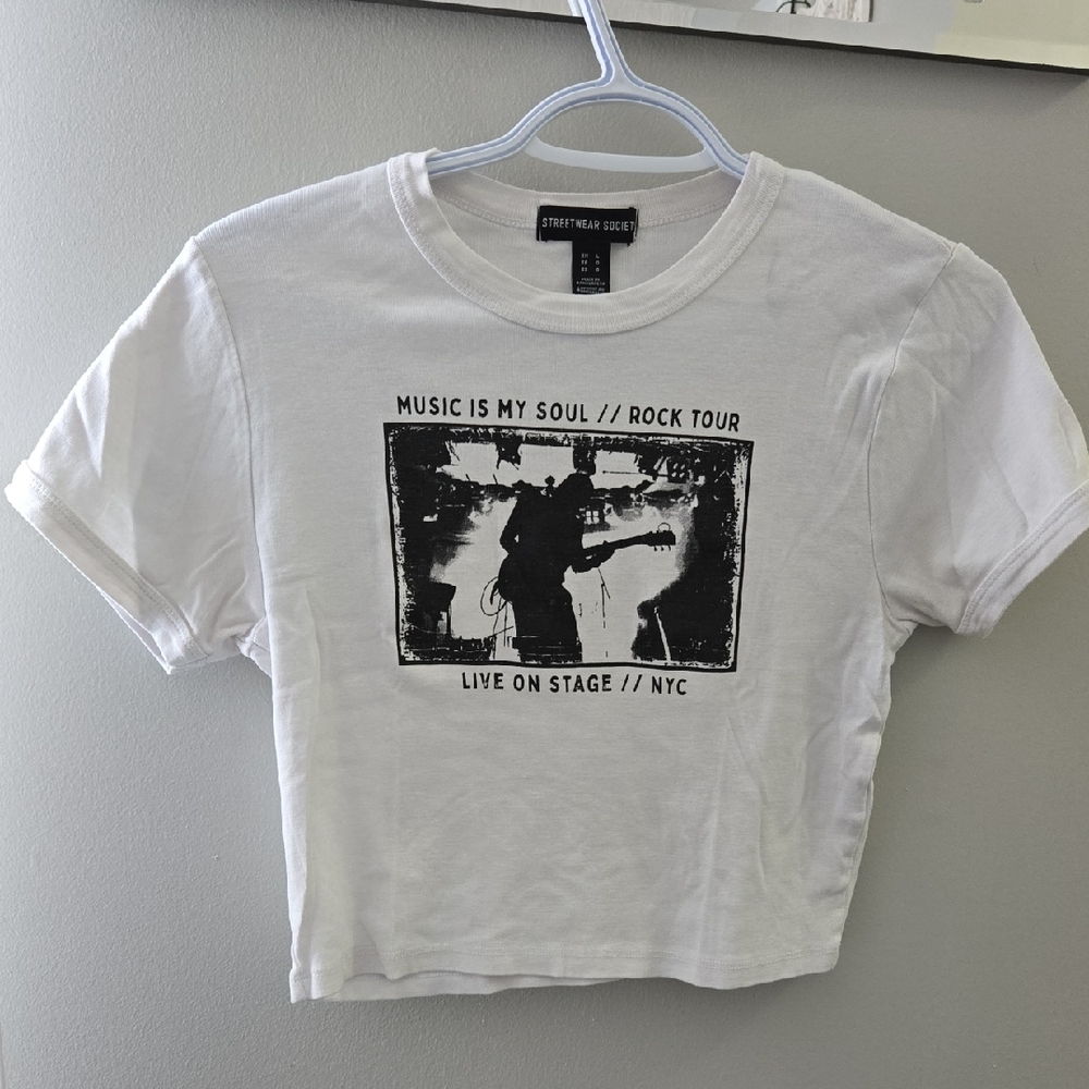 Streetwear Society White Music Graphic Tee